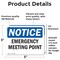 Signmission Emergency Meeting Point, 5 in W x Rectangle, Vinyl Decal OS-2PACK-NS-D-35-L-11860 - alternate 4